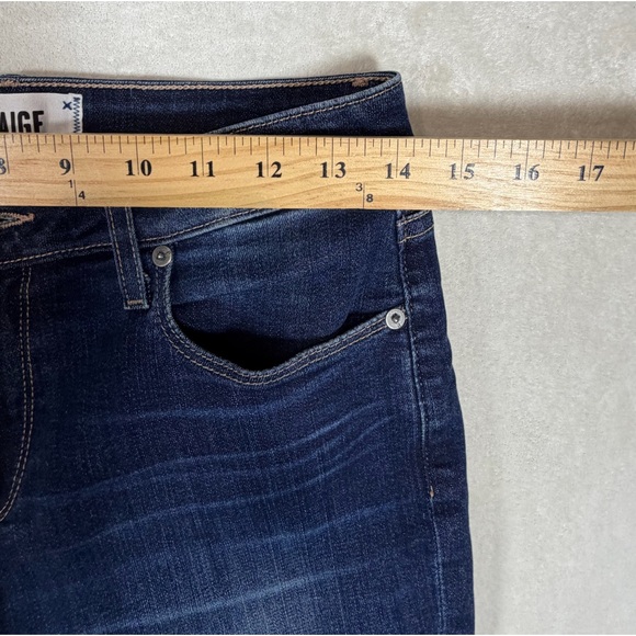 PAIGE Size 24 Women's Brigite Indigo Straight Leg Jeans Premium Designer Denim - Picture 9 of 11